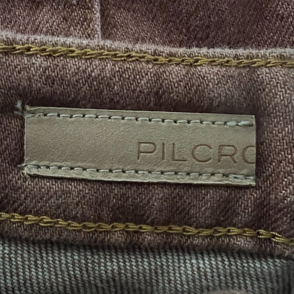 Anthropologie Pilcro  Jeans Womens 4 26" The Vintage Straight Brown Busted Knees - Picture 5 of 10